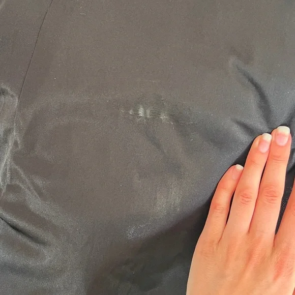 Black lace trim mesh silky chemise slip dress, size M-L 🖤 - Picture 8 of 9